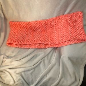 NEW Old Navy Crochet Infinity Scarf Women Orange